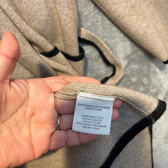 White + Warren Shawl Collar‎ Sweater Coat Large Modern Timeless Chic Effortless - Picture 7 of 7